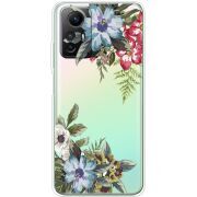 Прозрачный чехол BoxFace Xiaomi Redmi Note 12S Floral