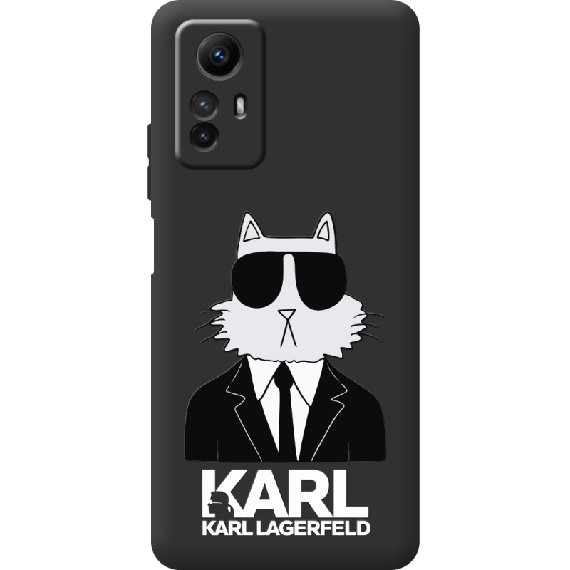 Черный чехол BoxFace Xiaomi Redmi Note 12S Cat in Black