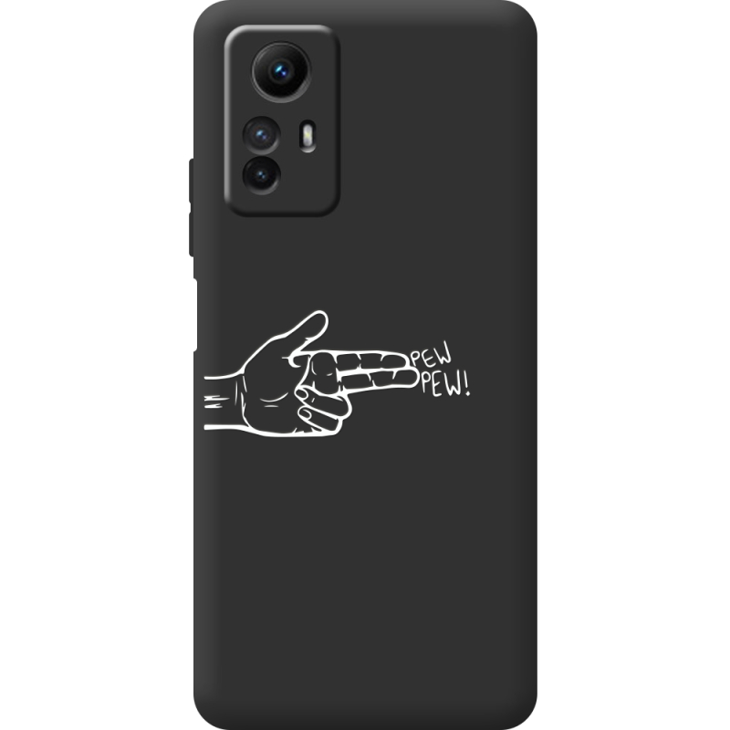 Черный чехол BoxFace Xiaomi Redmi Note 12S Pew Pew