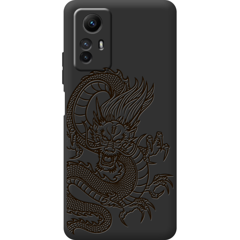 Черный чехол BoxFace Xiaomi Redmi Note 12S Chinese Dragon