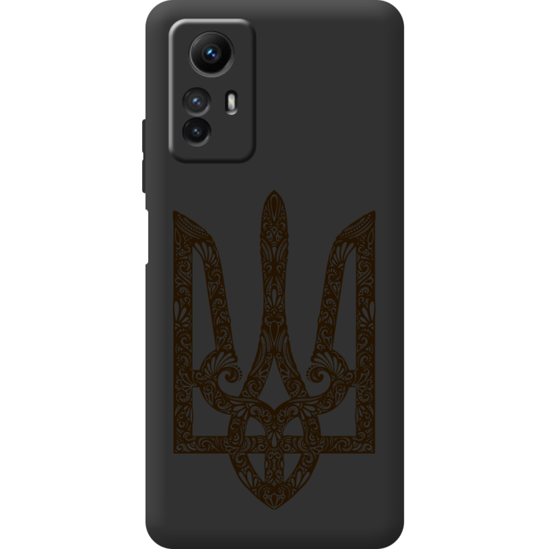 Черный чехол BoxFace Xiaomi Redmi Note 12S Ukrainian Trident