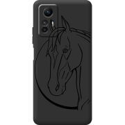 Черный чехол BoxFace Xiaomi Redmi Note 12S Horse