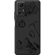 Черный чехол BoxFace Xiaomi Redmi Note 12S Mountains