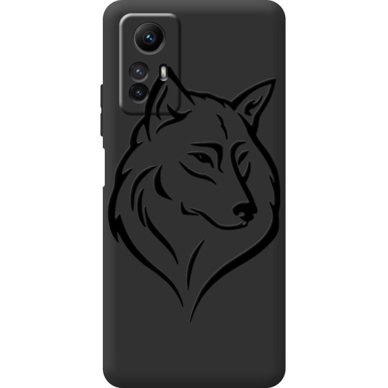 Черный чехол BoxFace Xiaomi Redmi Note 12S Wolf