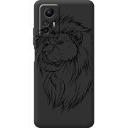 Черный чехол BoxFace Xiaomi Redmi Note 12S Lion