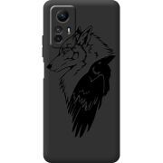 Черный чехол BoxFace Xiaomi Redmi Note 12S Wolf and Raven