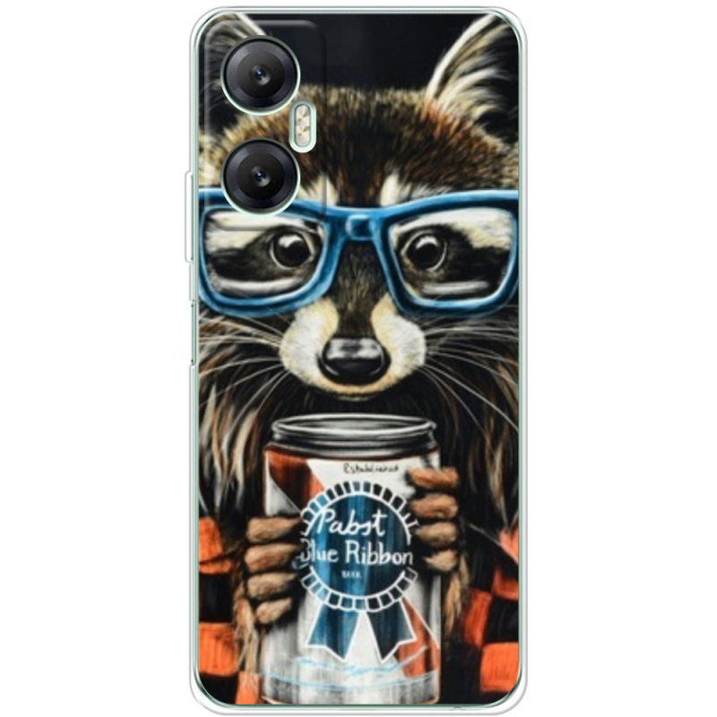 Чехол BoxFace Infinix Hot 20 5G Енот с банкой
