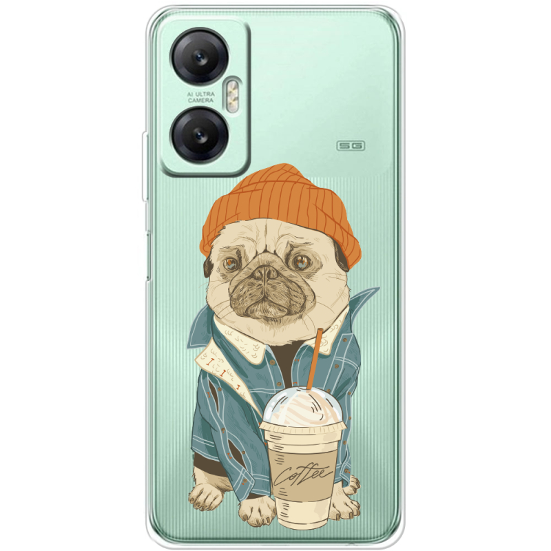 Прозрачный чехол BoxFace Infinix Hot 20 5G Dog Coffeeman