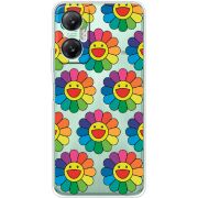 Прозрачный чехол BoxFace Infinix Hot 20 5G Hippie Flowers