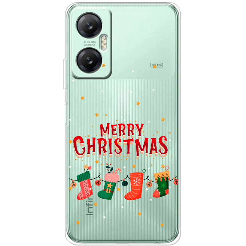 Прозрачный чехол BoxFace Infinix Hot 20 5G Merry Christmas