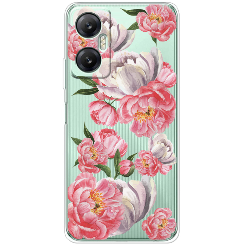 Прозрачный чехол BoxFace Infinix Hot 20 5G Peony Watercolor Style