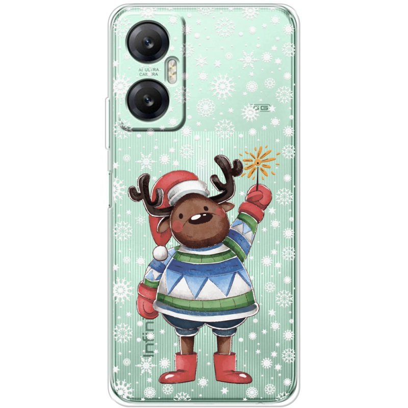 Прозрачный чехол BoxFace Infinix Hot 20 5G Christmas Deer with Snow