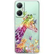 Прозрачный чехол BoxFace Infinix Hot 20 5G Colorful Giraffe