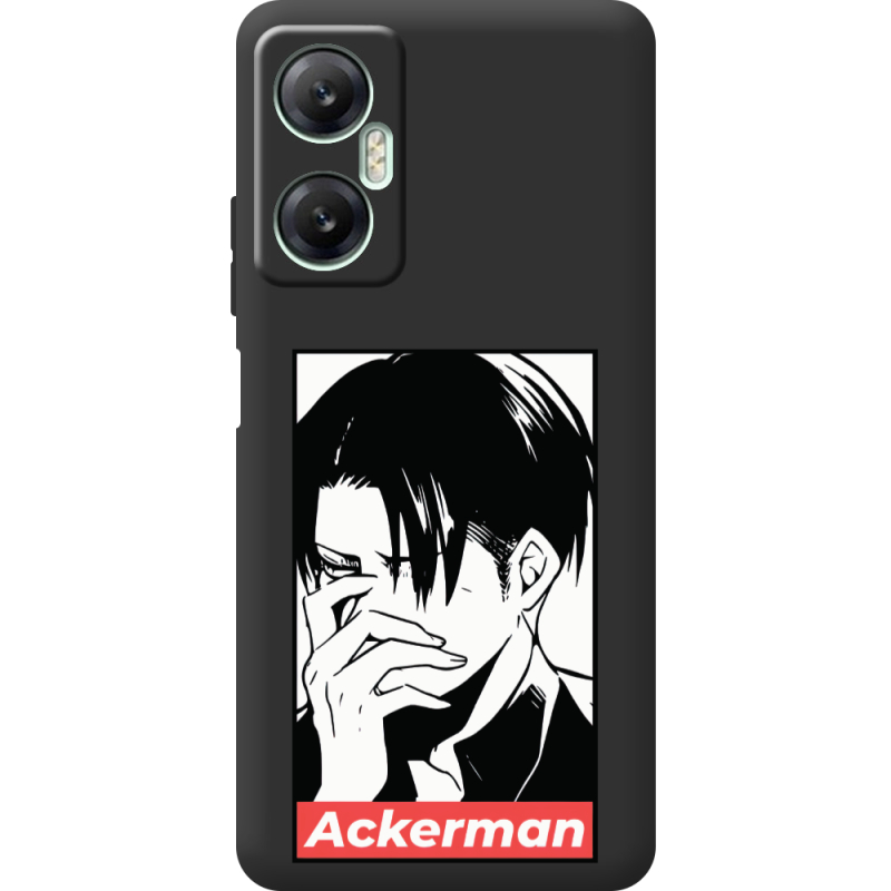 Черный чехол BoxFace Infinix Hot 20 5G Attack On Titan - Ackerman