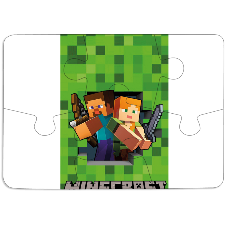 Магнитные фотопазлы 85 на 60 Майнкрафт Стів і Алекс