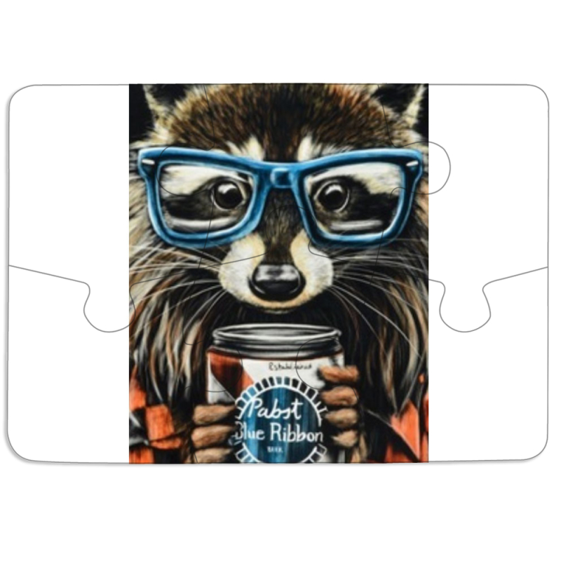 Магнитные фотопазлы 85 на 60 Енот с банкой