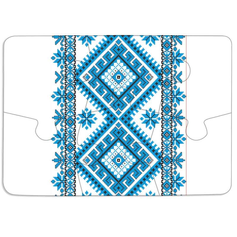 Магнитные фотопазлы 85 на 60 Блакитний Орнамент