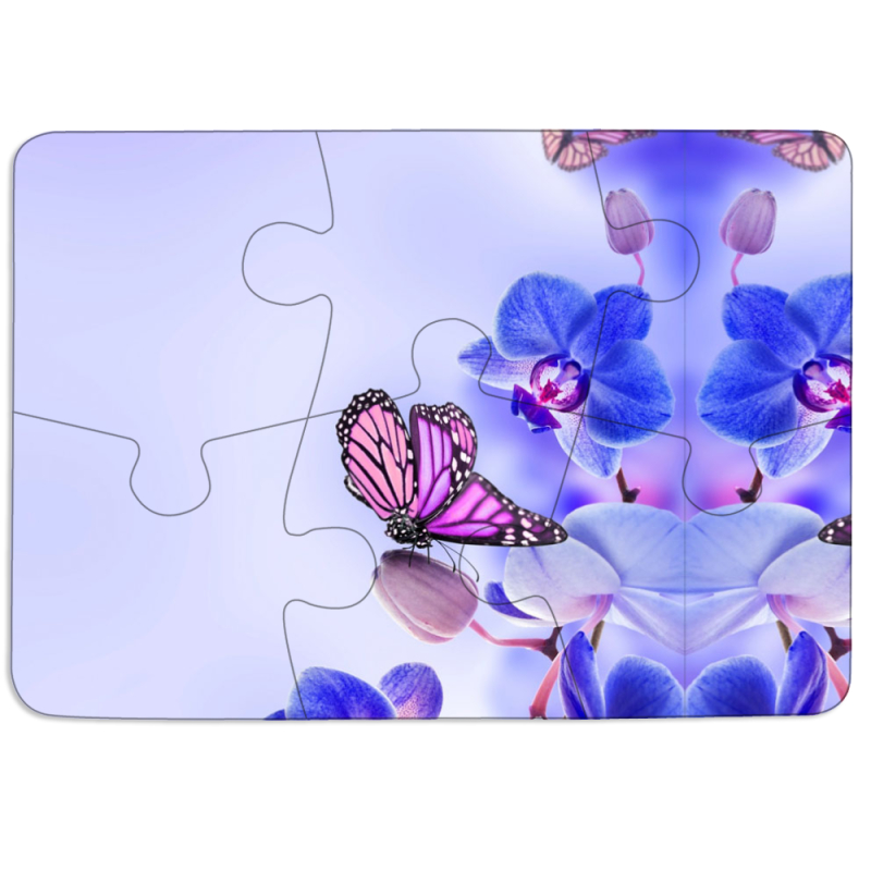 Магнитные фотопазлы 85 на 60 Orchids and Butterflies