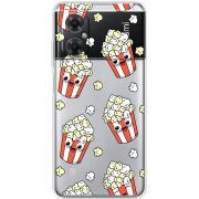 Прозрачный чехол BoxFace Xiaomi Redmi Note 11R с 3D-глазками Popcorn