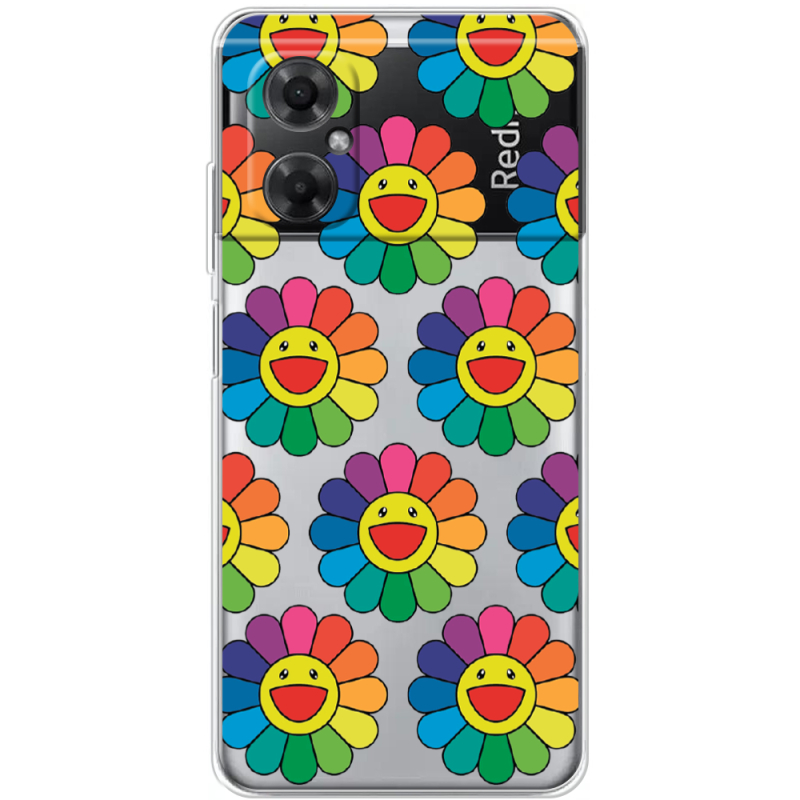 Прозрачный чехол BoxFace Xiaomi Redmi Note 11R Hippie Flowers