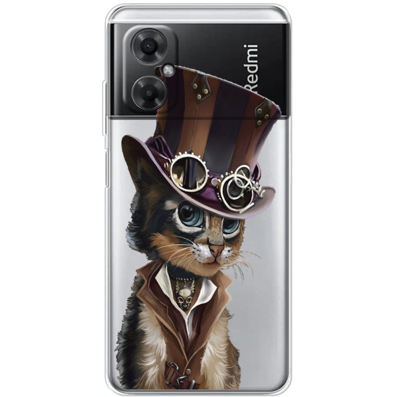 Прозрачный чехол BoxFace Xiaomi Redmi Note 11R Steampunk Cat