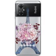 Чехол со стразами BoxFace Xiaomi Redmi Note 11R Eiffel Tower