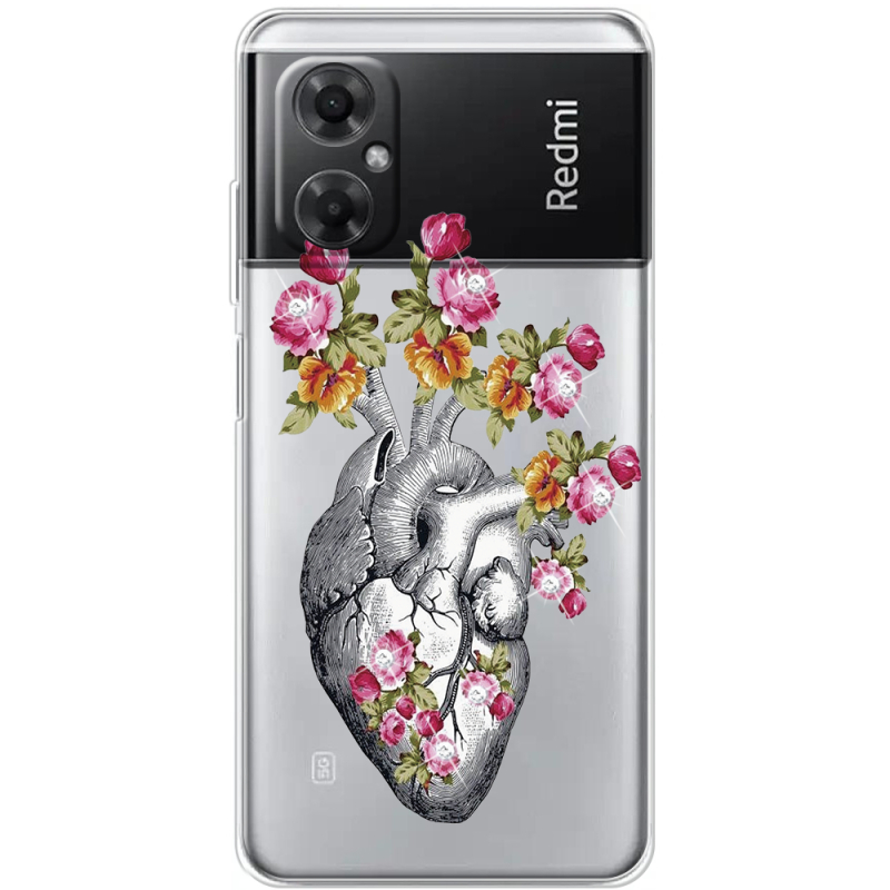 Чехол со стразами BoxFace Xiaomi Redmi Note 11R Heart