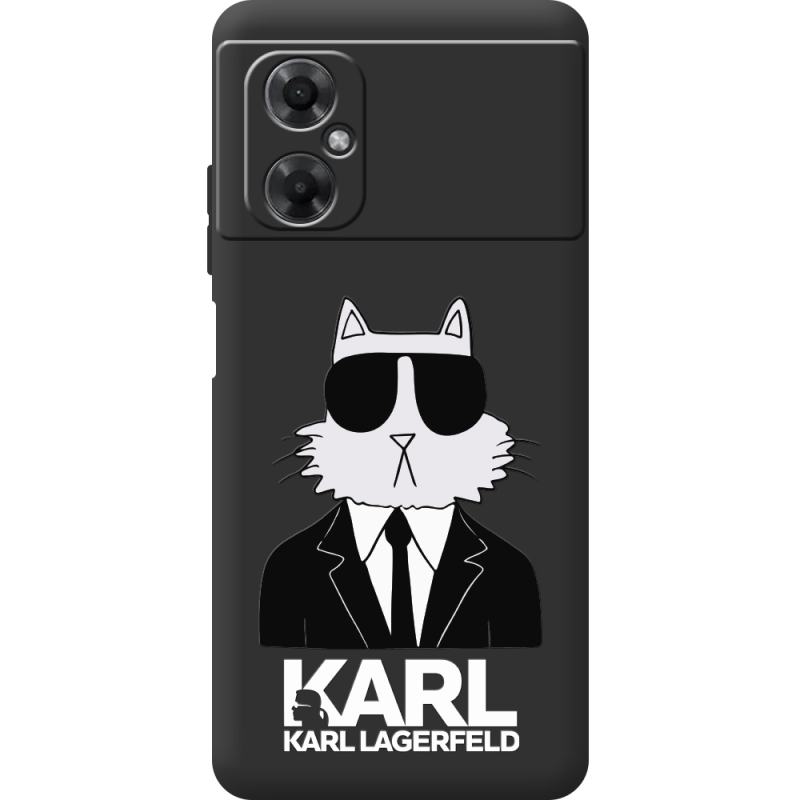 Черный чехол BoxFace Xiaomi Redmi Note 11R Cat in Black