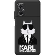 Черный чехол BoxFace Xiaomi Redmi Note 11R Cat in Black