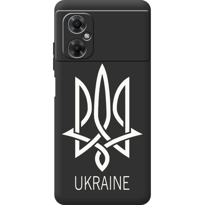 Черный чехол BoxFace Xiaomi Redmi Note 11R Тризуб монограмма ukraine