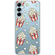 Прозрачный чехол BoxFace Samsung Galaxy M14 5G (M146) с 3D-глазками Popcorn