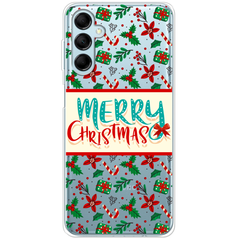 Прозрачный чехол BoxFace Samsung Galaxy M14 5G (M146) Vintage Christmas Pattern