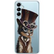Прозрачный чехол BoxFace Samsung Galaxy M14 5G (M146) Steampunk Cat