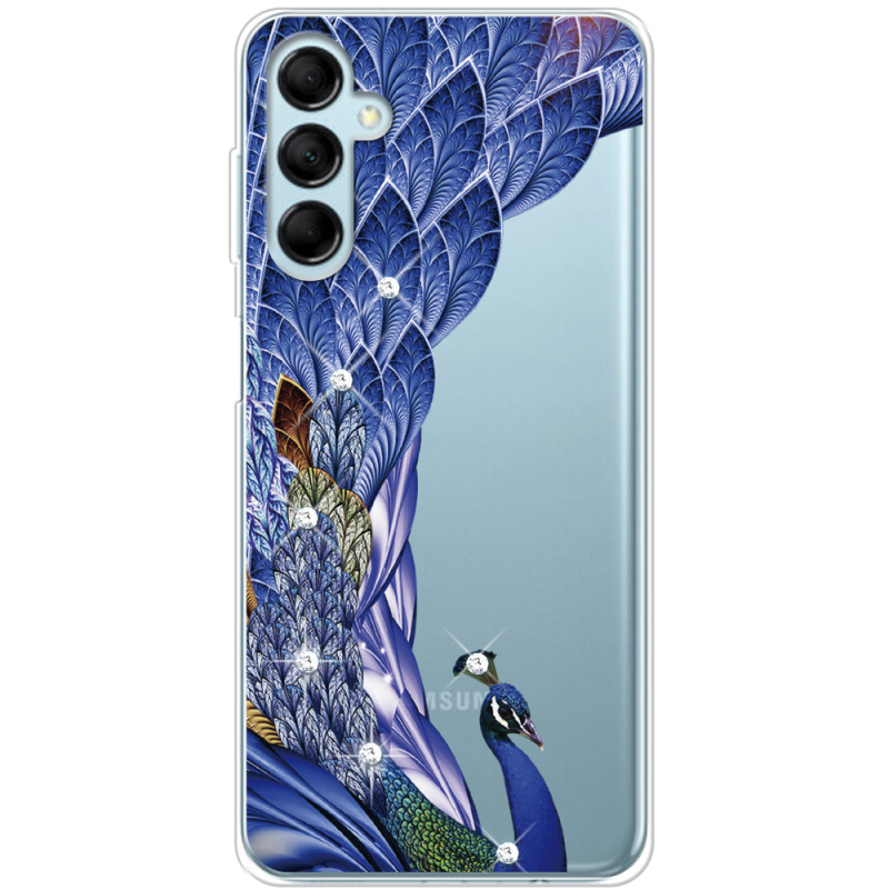 Чехол со стразами Samsung Galaxy M14 5G (M146) Peafowl