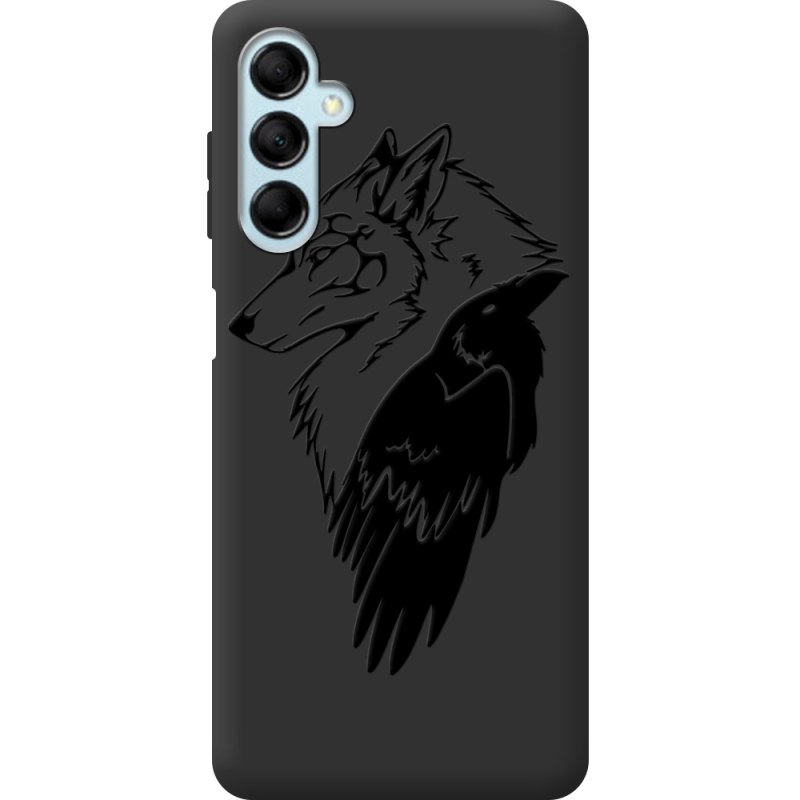 Черный чехол BoxFace Samsung Galaxy M14 5G (M146) Wolf and Raven