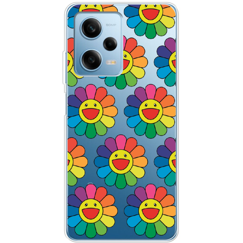 Прозрачный чехол BoxFace Xiaomi Redmi Note 12 Pro 5G Hippie Flowers