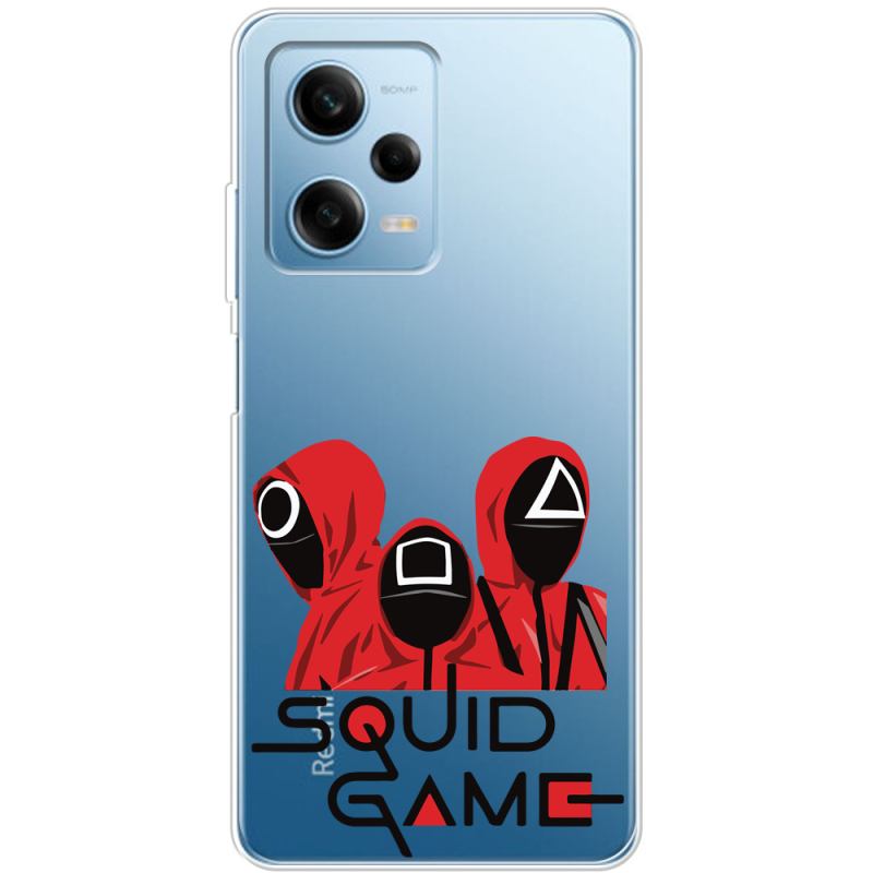 Прозрачный чехол BoxFace Xiaomi Redmi Note 12 Pro 5G siquid game люди в красном