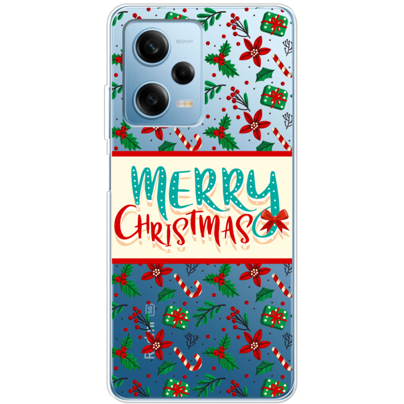 Прозрачный чехол BoxFace Xiaomi Redmi Note 12 Pro 5G Vintage Christmas Pattern