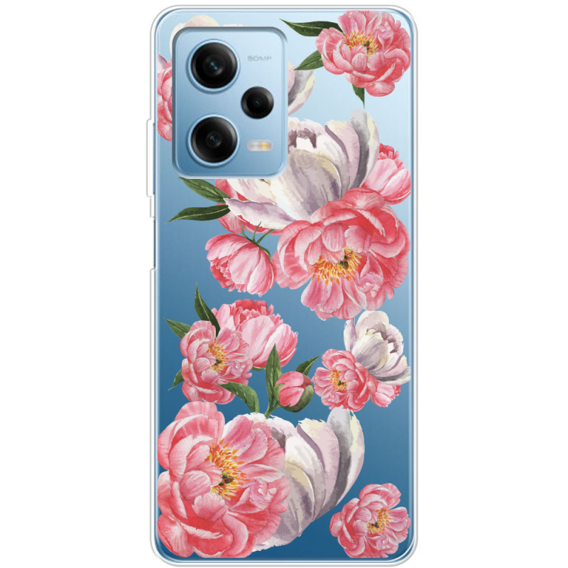 Прозрачный чехол BoxFace Xiaomi Redmi Note 12 Pro 5G Peony Watercolor Style