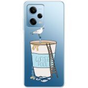 Прозрачный чехол BoxFace Xiaomi Redmi Note 12 Pro 5G Segull in Cofee Pool