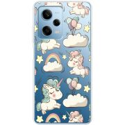 Прозрачный чехол BoxFace Xiaomi Redmi Note 12 Pro 5G Unicorns