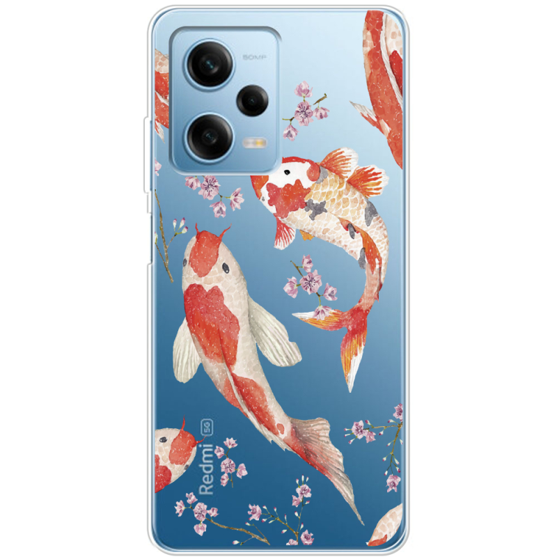 Прозрачный чехол BoxFace Xiaomi Redmi Note 12 Pro 5G Japanese Koi Fish