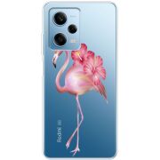 Прозрачный чехол BoxFace Xiaomi Redmi Note 12 Pro 5G Floral Flamingo