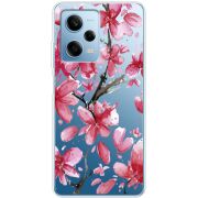 Прозрачный чехол BoxFace Xiaomi Redmi Note 12 Pro 5G Pink Magnolia