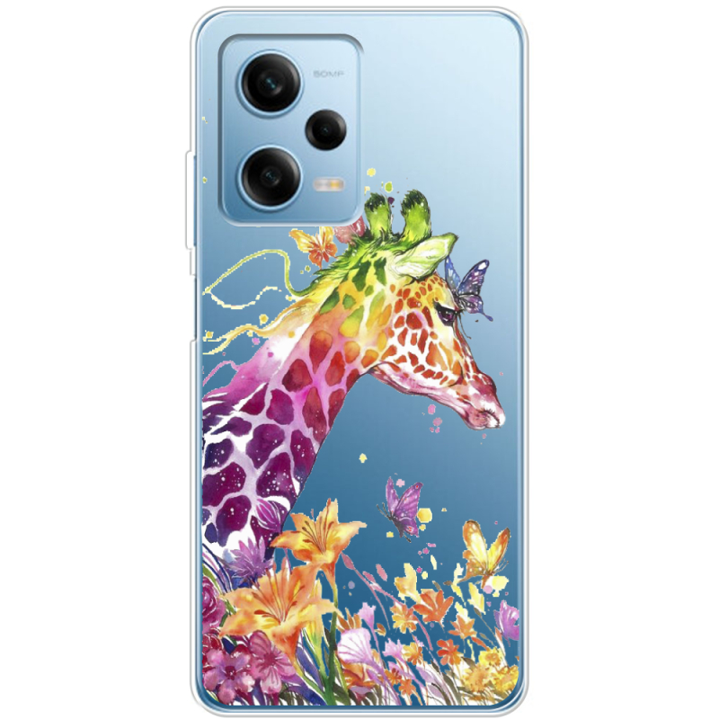 Прозрачный чехол BoxFace Xiaomi Redmi Note 12 Pro 5G Colorful Giraffe