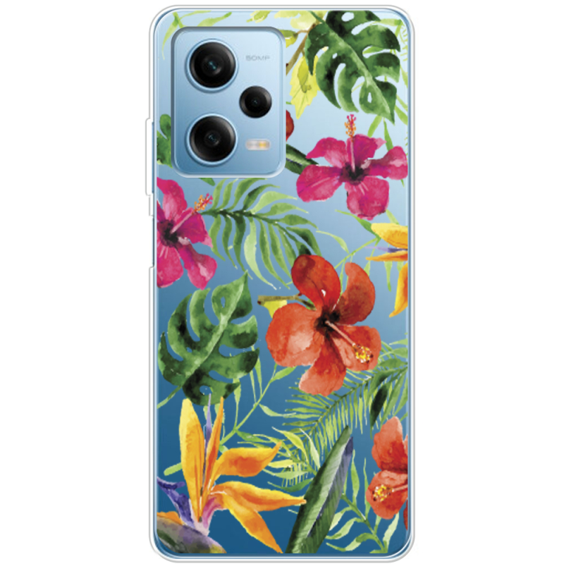 Прозрачный чехол BoxFace Xiaomi Redmi Note 12 Pro 5G Tropical Flowers