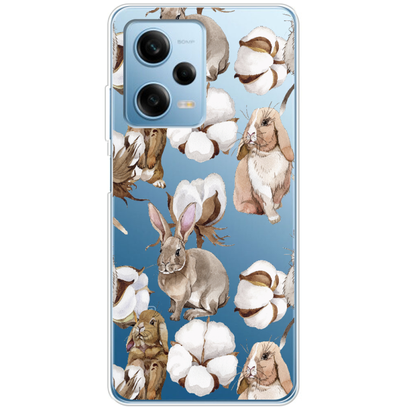 Прозрачный чехол BoxFace Xiaomi Redmi Note 12 Pro 5G Cotton and Rabbits