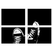 Магнитные фотопазлы 100 на 70 набор 4 штуки Black Sneakers