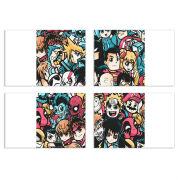 Магнитные фотопазлы 100 на 70 набор 4 штуки Anime Stickers