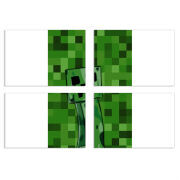 Магнитные фотопазлы 100 на 70 набор 4 штуки Minecraft Creeper